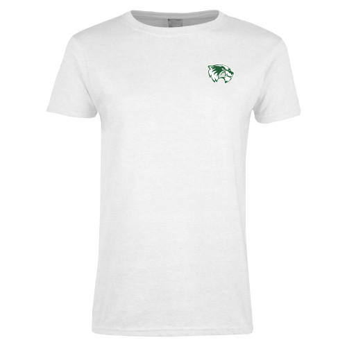  Womens White Short Sleeve Tee - Primary Logo