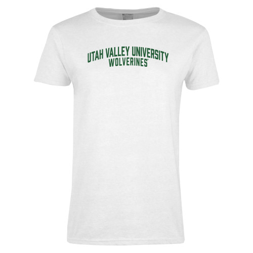  Womens White Short Sleeve Tee - UVU Collegiate