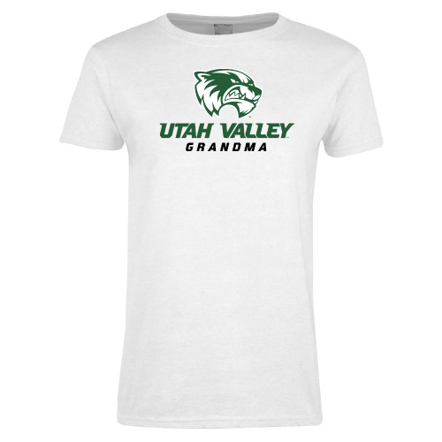  Womens White Short Sleeve Tee - Grandma