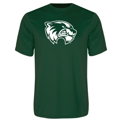  Dark Green Performance Tee - Primary Logo
