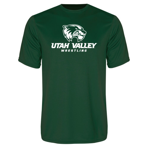  Dark Green Performance Tee - Wrestling
