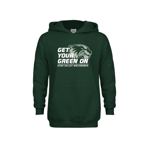 Main Image for  Youth Dark Green Fleece Hoodie