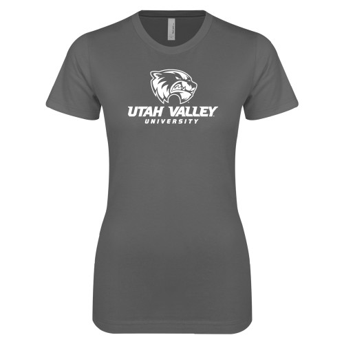  Next Level Womens Charcoal Boyfriend Tee - Utah Valley University