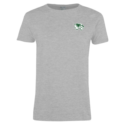  Womens Grey Short Sleeve Tee - Primary Logo