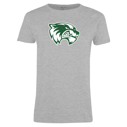  Womens Grey Short Sleeve Tee - Primary Logo