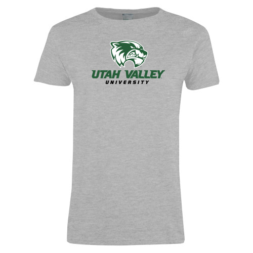 Womens Grey Short Sleeve Tee - Utah Valley University