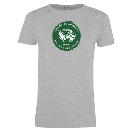  Womens Grey Short Sleeve Tee - Wolverine Pride