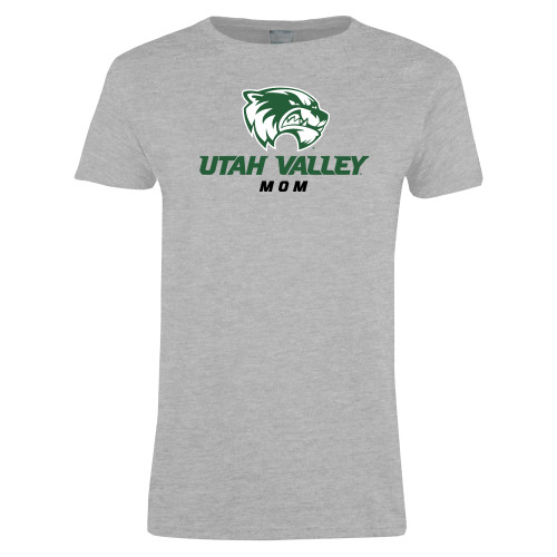  Womens Grey Short Sleeve Tee - Mom
