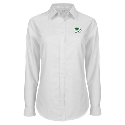  Womens White Oxford Shirt - Primary Logo