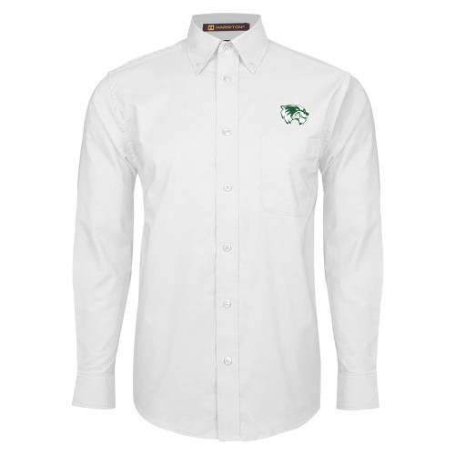  White Oxford Long Sleeve Shirt - Primary Logo