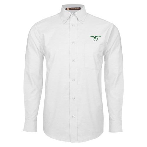  White Oxford Long Sleeve Shirt - Utah Valley Logo