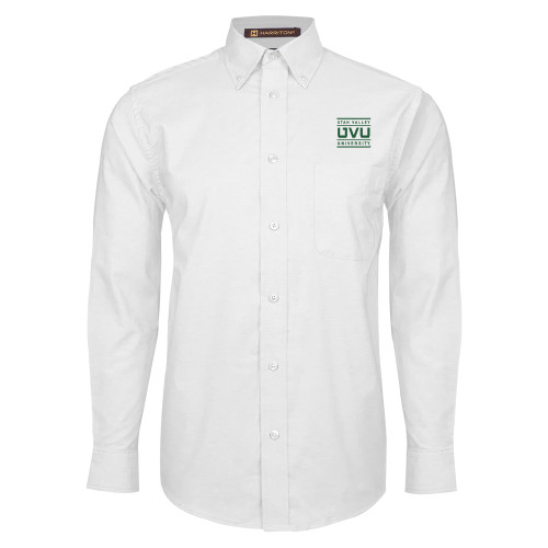  White Oxford Long Sleeve Shirt - Utah Valley University Stacked