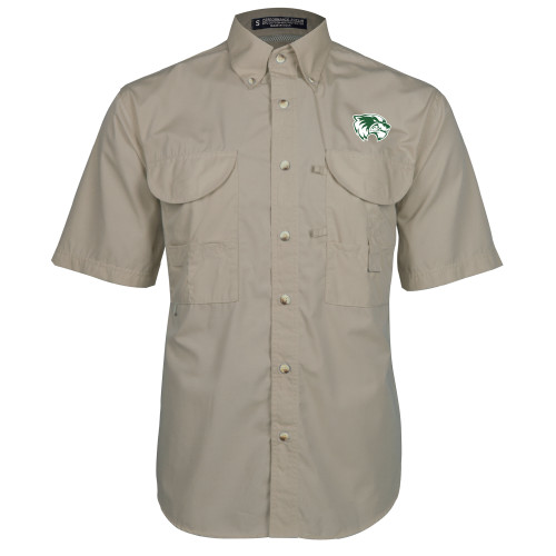  Khaki Fishing Shirt Performance Short Sleeve - Primary Logo