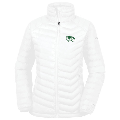  Columbia Womens White Powder Lite Jacket - Primary Logo
