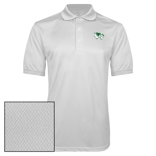  White Dry Mesh Polo - Primary Logo