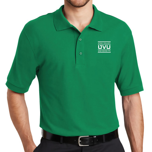  Kelly Green Silk Touch Polo - Utah Valley University Stacked