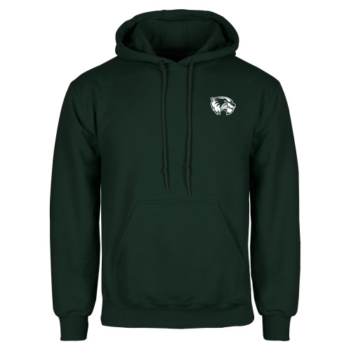  Dark Green Fleece Hood - Primary Logo