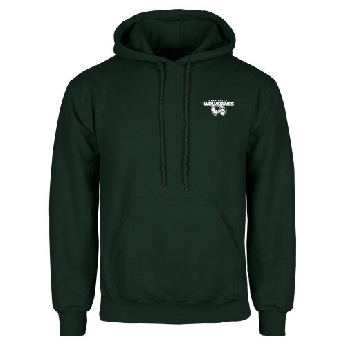 Dark Green Fleece Hood - Secondary Logo