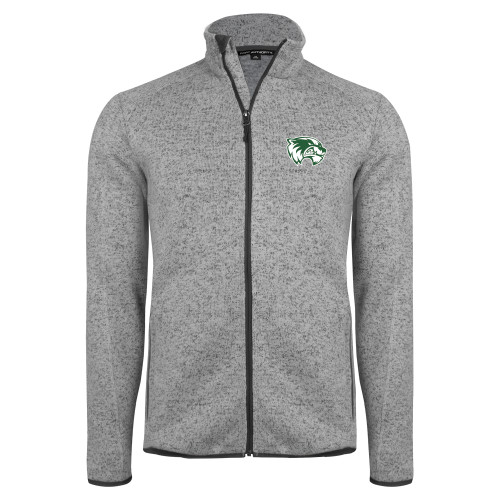  Grey Heather Sweater Fleece Jacket - Primary Logo