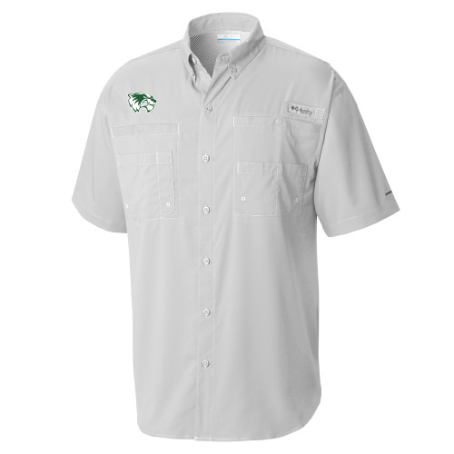 Columbia Cool Grey Tamiami Performance Short Sleeve Shirt - Primary Logo