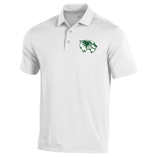  Under Armour White Performance Polo - Primary Logo
