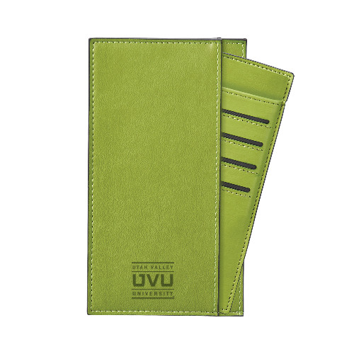  Parker Green RFID Travel Wallet - Utah Valley University Stacked Engraved