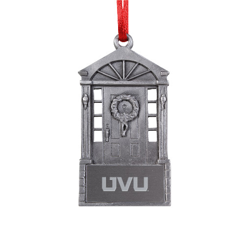  Pewter Front Door Ornament - UVU Block Letters Engraved