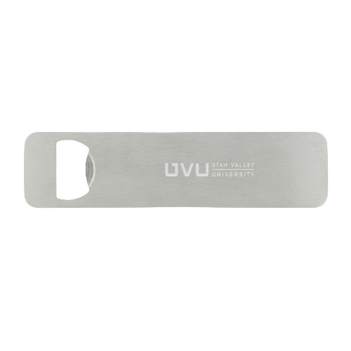  Magnetic Stainless Steel Bottle Opener - UVU Utah Valley University Horizontal Engraved