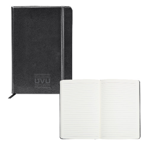  Fabrizio Black Hard Cover Journal - Utah Valley University Stacked Engraved