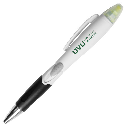 Blossom White Pen/Highlighter - UVU Utah Valley University Horizontal