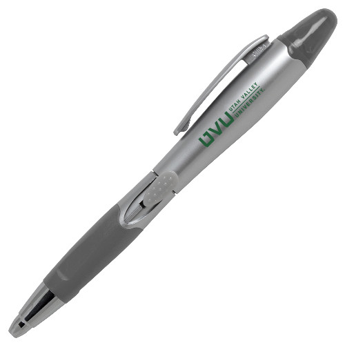  Silver/Silver Blossom Pen/Highlighter - UVU Utah Valley University Horizontal