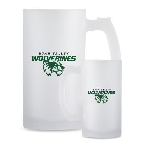  Full Color Decorative Frosted Glass Mug 16oz - Secondary Logo