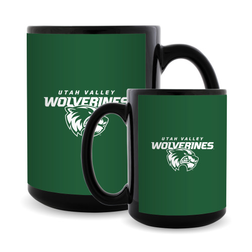  Full Color Black Mug 15oz - Secondary Logo