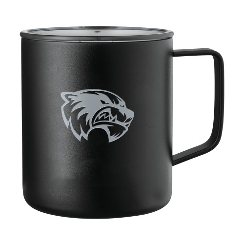  Rover Camp Vacuum Insulated Black Mug 14oz - Primary Logo Engraved
