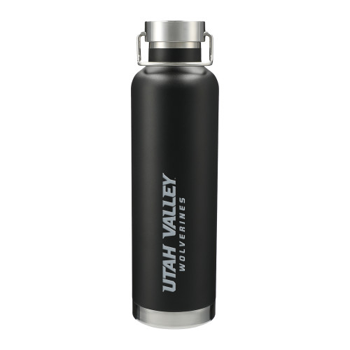  Thor Copper Vacuum Insulated Black Bottle 32oz - Utah Valley Word Mark Engraved