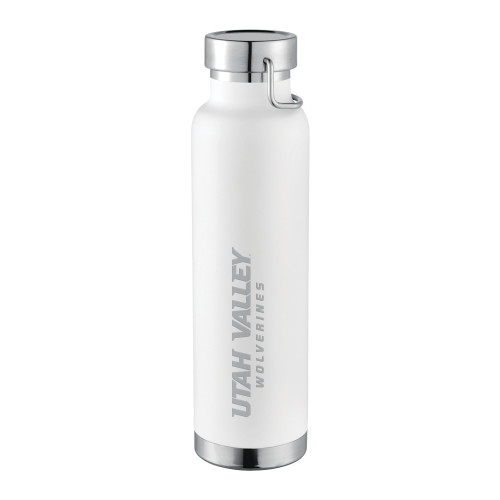  Thor Copper Vacuum Insulated White Bottle 22oz - Utah Valley Word Mark Engraved