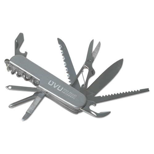  8 Function Pocket Knife - UVU Utah Valley University Horizontal Engraved