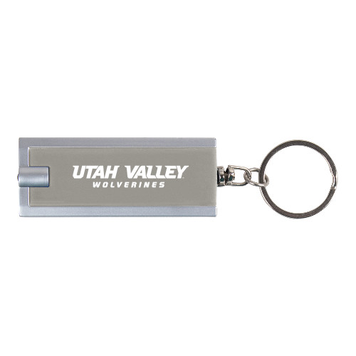  Turbo Silver Flashlight Key Holder - Utah Valley Word Mark