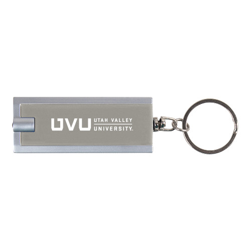  Turbo Silver Flashlight Key Holder - UVU Utah Valley University Horizontal