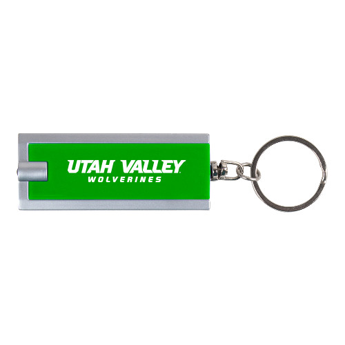  Turbo Kelly Green Flashlight Key Holder - Utah Valley Word Mark