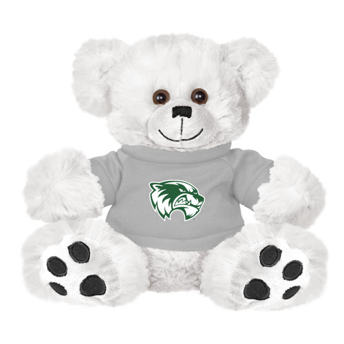  Plush Big Paw 8 1/2 inch White Bear w/Grey Shirt - Primary Logo