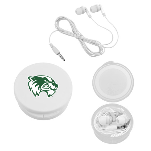  Ear Buds in White Case - Primary Logo