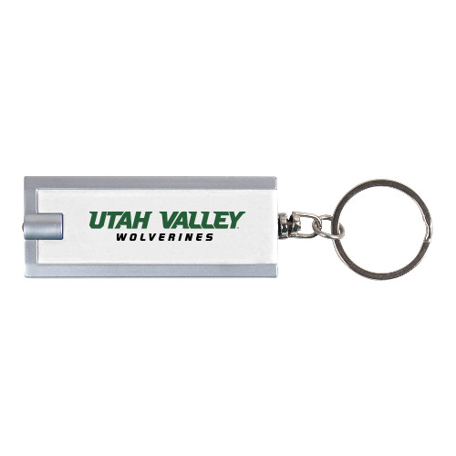  Turbo White Flashlight Key Holder - Utah Valley Word Mark