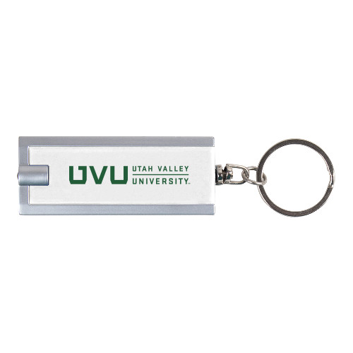  Turbo White Flashlight Key Holder - UVU Utah Valley University Horizontal