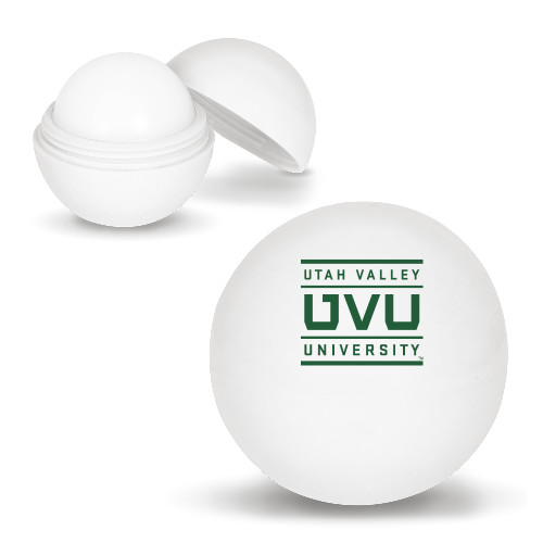  White Lip Moisturizer Ball - Utah Valley University Stacked