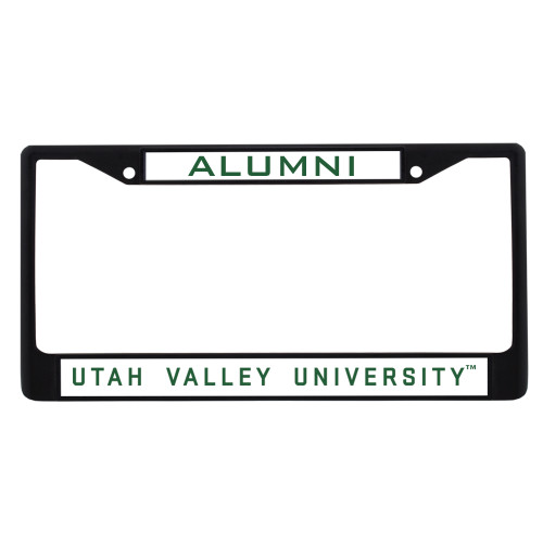  Alumni Metal License Plate Frame in Black - Utah Valley University Flat Wordmark