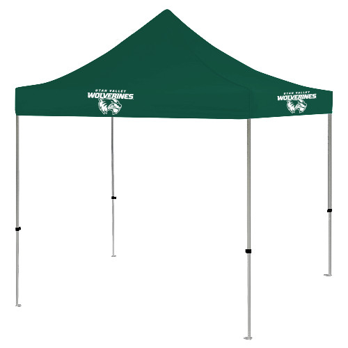  9 ft x 9 ft Dark Green Tent - Secondary Logo