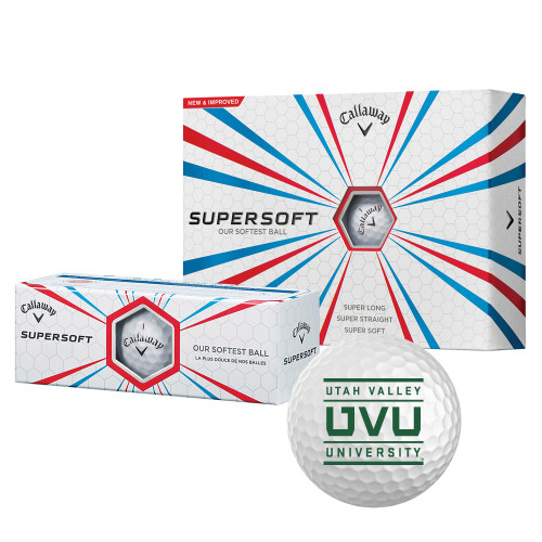  Callaway Supersoft Golf Balls 12/pkg - Utah Valley University Stacked