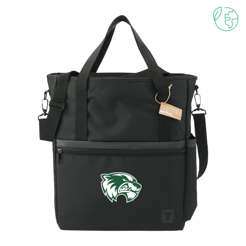  Tranzip Black Recycled Computer Tote - Primary Logo