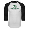 Thumbnail image for  White/Black Raglan Baseball T Shirt